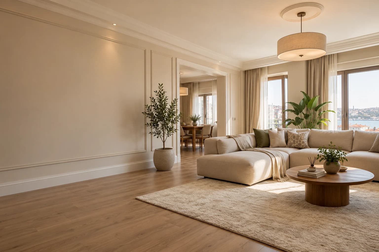 Gün Işığında Yenilenmiş Modern Salon